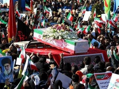 تشییع پیکر شهید دماوندی در بهشهر و گلوگاه
