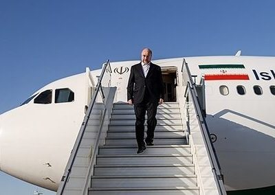 رئیس مجلس وارد فرودگاه مهرآباد تهران شد