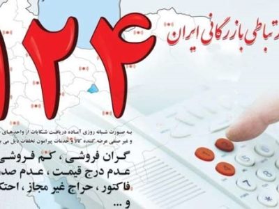 اعلام ۴۱۲ گزارش مردمی به سامانه ۱۲۴