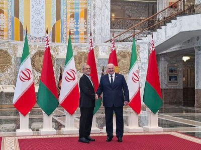 استقبال رسمی رئیس‌جمهور بلاروس از پزشکیان