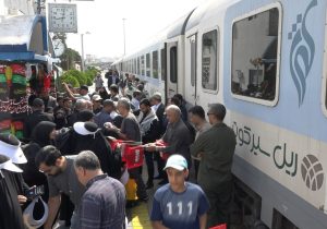 عزیمت ۴۰۰ زائر مازندرانی اربعین با قطار از ساری