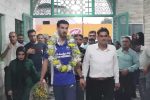 قهرمان جهانی والیبال در آغوش مردم بابل