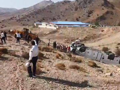 سقوط اتوبوس قزوین – مازندران در دماوند