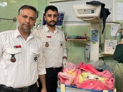 تولد نوزاد عجول آملی در آمبولانس اورژانس ۱۱۵