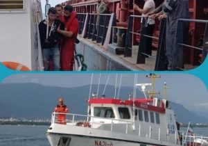 عملیات نجات سریع برای خدمه مصدوم کشتی در بندر نوشهر