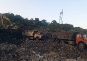 جمع آوری زباله ها، کف سازی فونداسیون و احداث سوله جدید در سایت زباله نوشهر