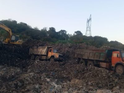 جمع آوری زباله ها، کف سازی فونداسیون و احداث سوله جدید در سایت زباله نوشهر