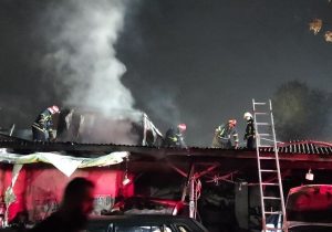 مهار آتش سوزی یک کارگاه مکانیکی در پل عراق رشت، بامداد امروز