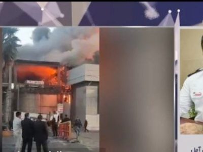 حریق انبار کارتن کاله آمل ناشی از جوشکاری