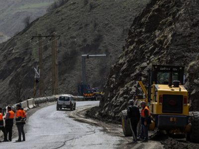 انسداد جاده چالوس برای تعمیرات