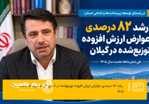 رشد ۸۲ درصدی عوارض ارزش افزوده توزیع‌شده در گیلان در سال ۱۴۰۵